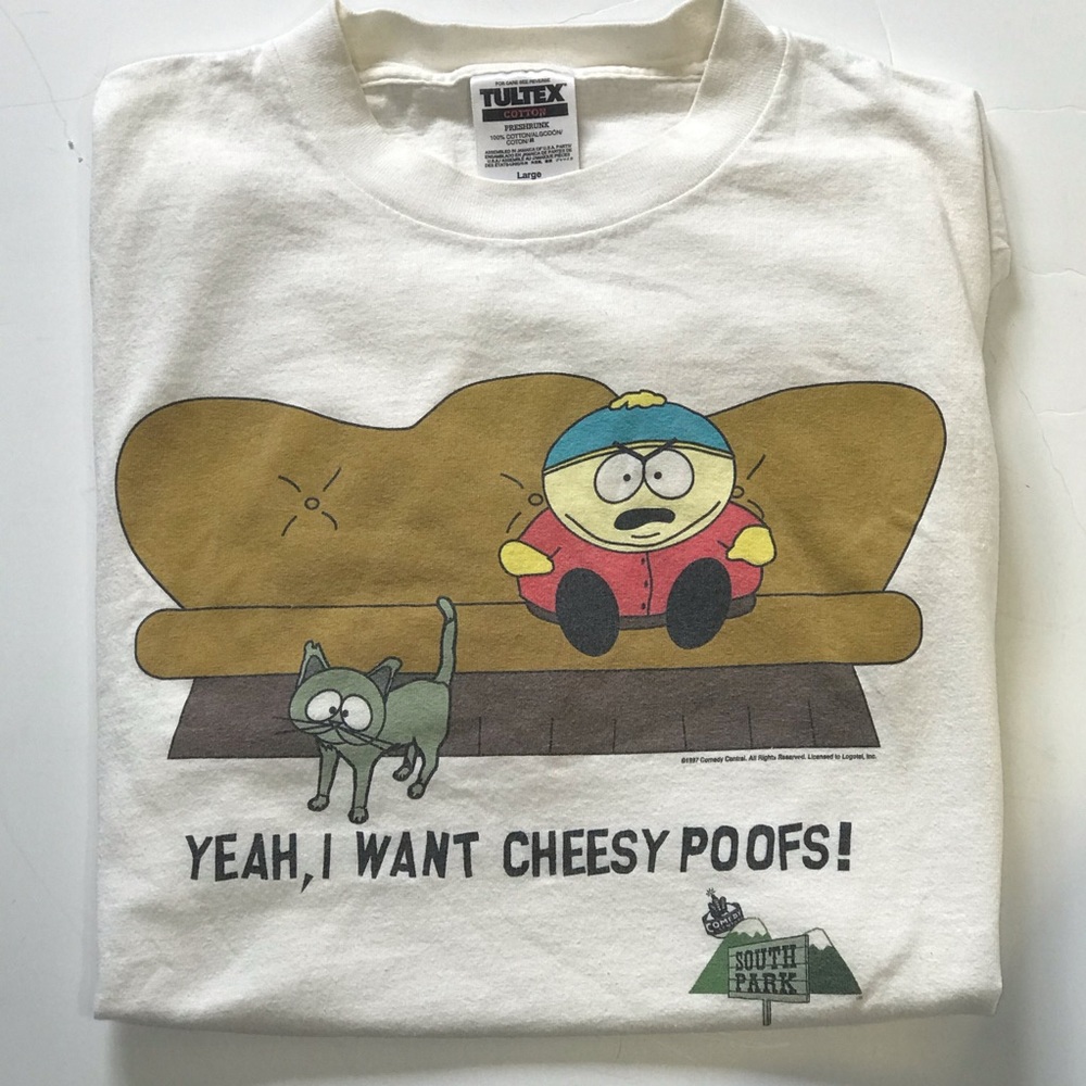 Vintage 1997 South Park Short Sleeve Large T-shirt - Picture 1 of 8